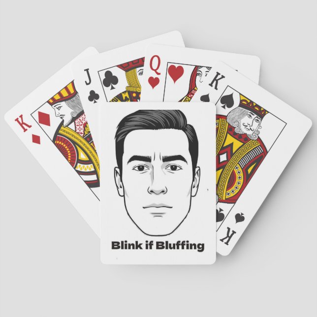 Blink if Bluffing Playing Cards (Back)