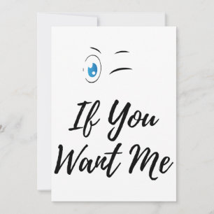 Blink if you want me funny men's  invitation