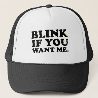 blink trucker hat