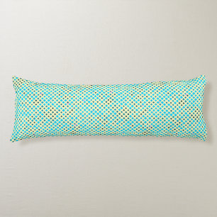 Blinking Pixels Pattern 01.LBlue. LYellow BG Body Pillow