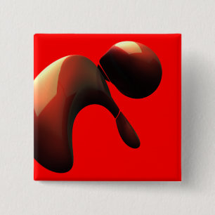 Blipbop in Red square 2 Inch Square Button