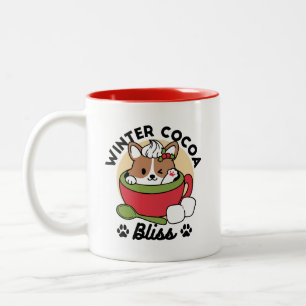 Bliss de cacao d'hiver - Chien mignon en mode Mug