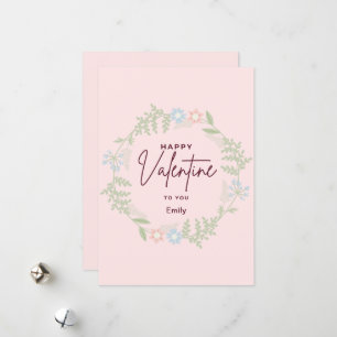 Bliss elegant flora Valentine's Day Card