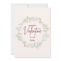 Bliss élégante flore Carte Saint-Valentin