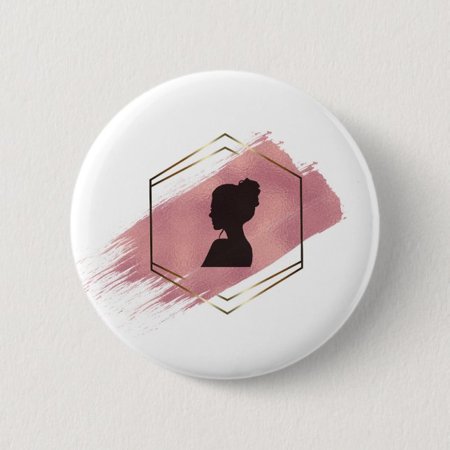 Bliss Lady 2 Inch Round Button (Front)