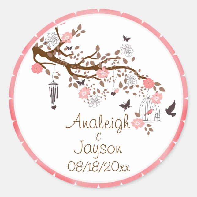 Bliss Mariage Enveloppe Seals ou Stickers Favorise (Devant)