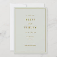 BLISS Minimal Save The Date Minimal Wedding Card