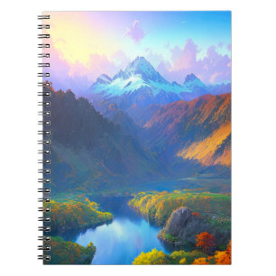 Bliss of the Lake and Surrounding Mountains Notebook