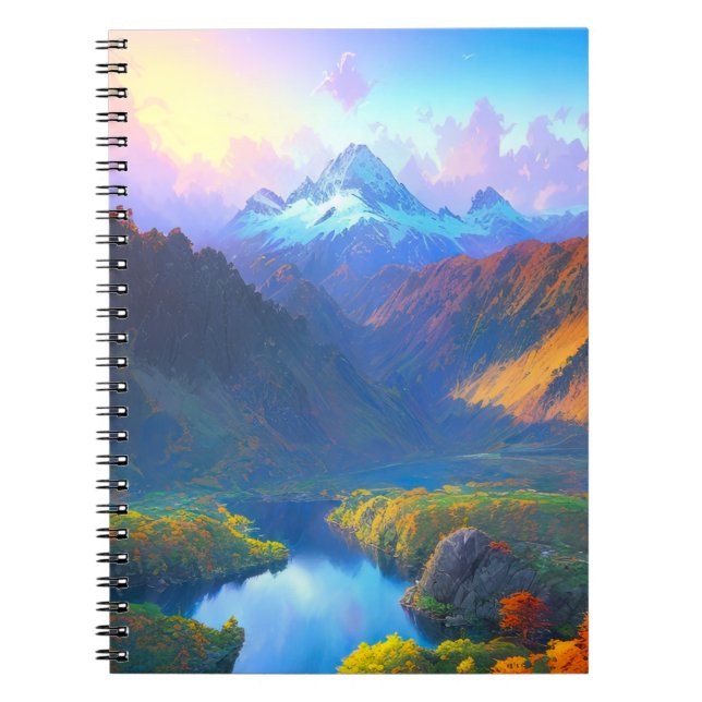 Bliss of the Lake and Surrounding Mountains Notebook (Front)