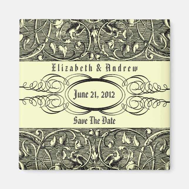 Bliss ~ Wedding Save The Date Announcement Magnet (Front)