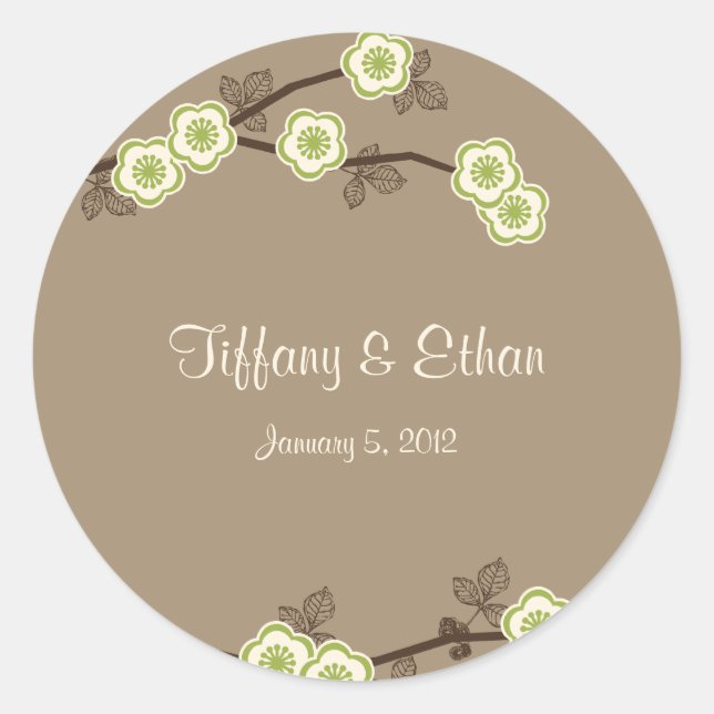Blissed Blossoms Favour / Gift Tag Stickers (Front)