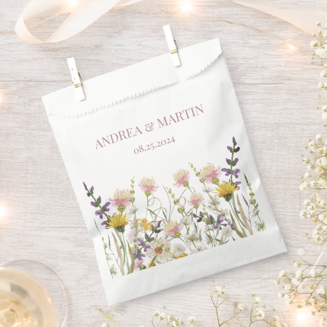 Blissful Blooms Wedding Favour Bag (Clipped)
