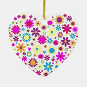 Blissful Blossoms Ceramic Ornament