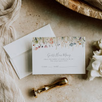 Blissful Boho Wildflower Guess How Many Game Card