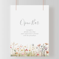  Blissful Boho Wildflower Wedding Open Bar 
