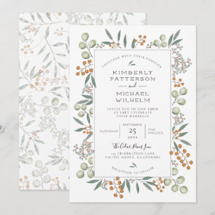 Blissful Bounty Botanical Wedding Suite Invitation