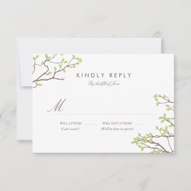 Blissful Branches RSVP Card (Front)
