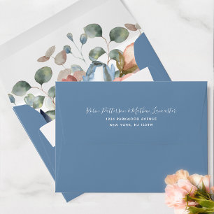 Blissful Floral with Greenery with return address Envelope