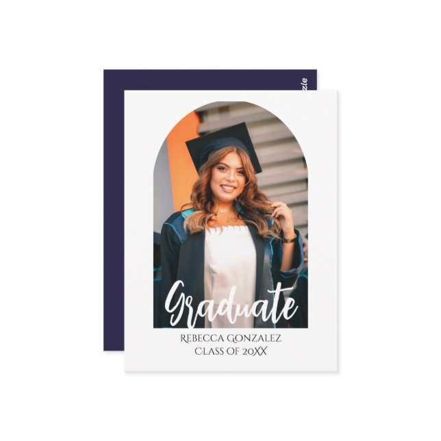 Blissful Graduation Invitation Card (Devant/Arrière en situation)