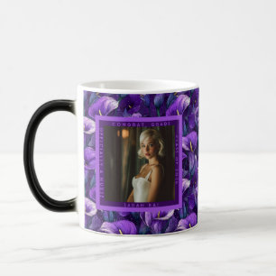 Blissful Purple Calla Lilies Flower Graduation Magic Mug