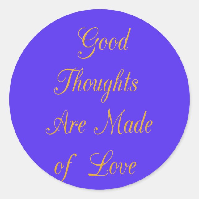 Blissful Reflections: Good Thoughts of Love Classic Round Sticker (Front)