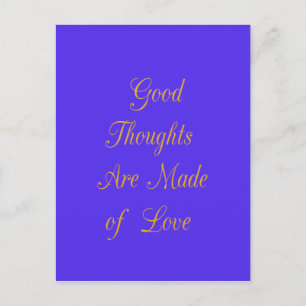 Blissful Reflections: Good Thoughts of Love Postcard