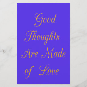 Blissful Reflections: Good Thoughts of Love Stationery