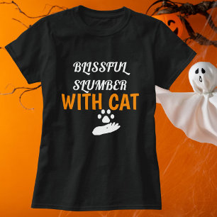 Blissful Slumber With Cat Halloween Personalized T-Shirt