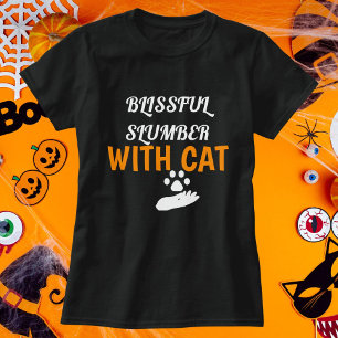 Blissful Slumber With Cat Halloween Personalized T-Shirt