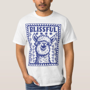 Blissful Smiling Alpaca - Embrace Happiness T-Shirt