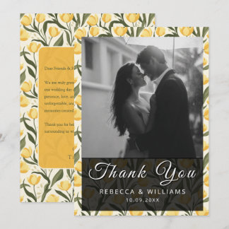 Blissful Tulip Aesthetic Lakeside Wedding Thank You Card
