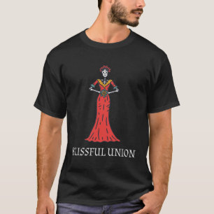Blissful Union Retro Halloween Bride Wedding Desig T-Shirt