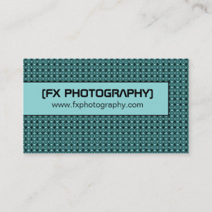Blissfully Chic Business Card, Turquoise Card