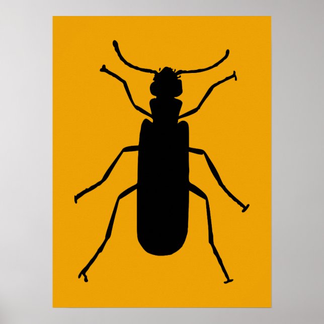 Blister Beetle Silhouette Poster (Front)