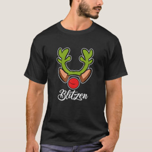 Blitzen Reindeer Christmas Costume Ugly Christmas T-Shirt