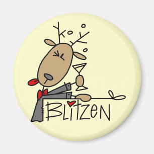 Blitzen Reindeer T-shirts and Gifts Magnet