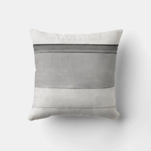 'Blizzard' Black and White Abstract Art Throw Pillow