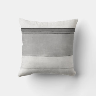 'Blizzard' Black and White Abstract Art Throw Pillow