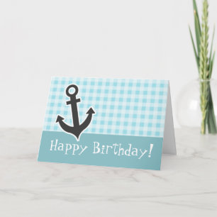 Blizzard Blue Gingham; Anchor Card