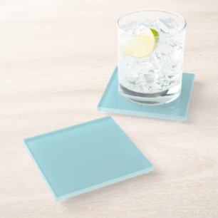 Blizzard Blue (solid colour) Glass Coaster