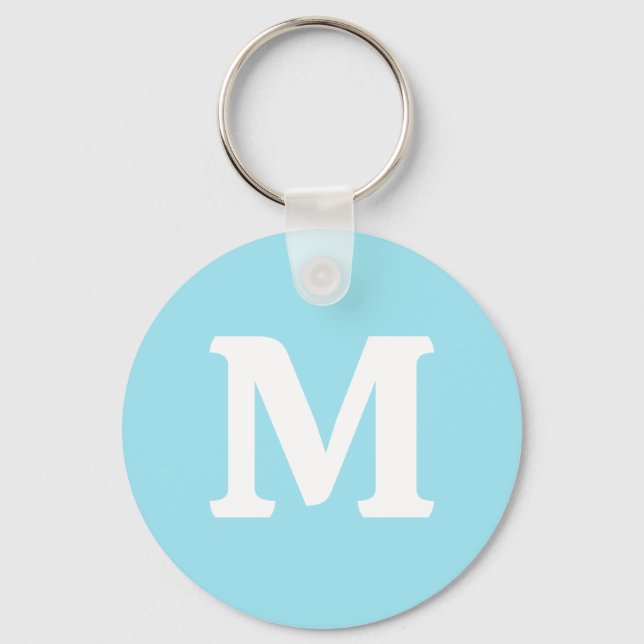 Blizzard Blue Solid Colour Keychain (Front)