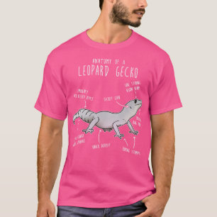 Blizzard Leopard Gecko Lizard Reptile Anatomy T-Shirt