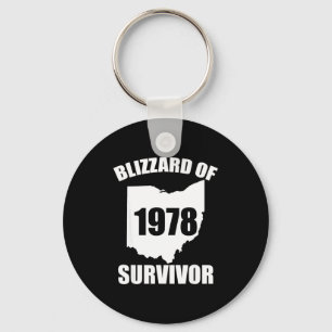 Blizzard Of 1978 Survivor Funny Ohio Winter Snowst Keychain