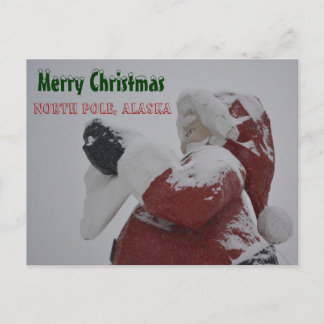 Blizzard Storm Weather Streets City Frozen Alaskan Holiday Postcard