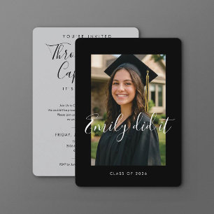 BLK & GRAY 2026   Graduation Invite with Photo