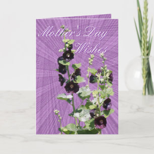 Blk Hollyhock Mother's Day-customize any other att Card