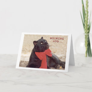 Blk Leopard Holiday Card