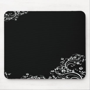 Blk swirl Mousepad
