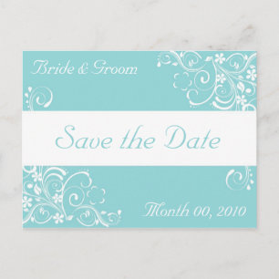 Bllue et blanc sauvent les cartes postales de date