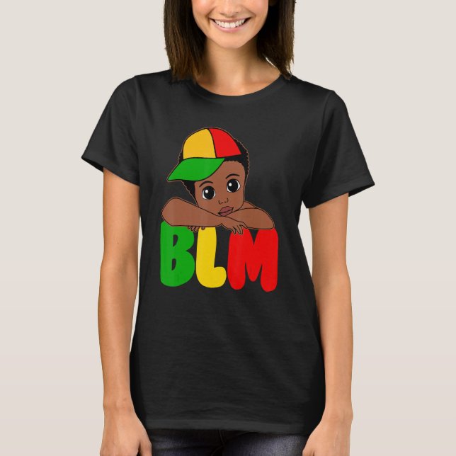 BLM Black King Black History Melanin African Black T-Shirt (Front)